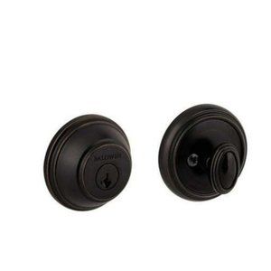 Baldwin Prestige 380 Round Single Cylinder Deadbolt Featuring SmartKey in Veneti